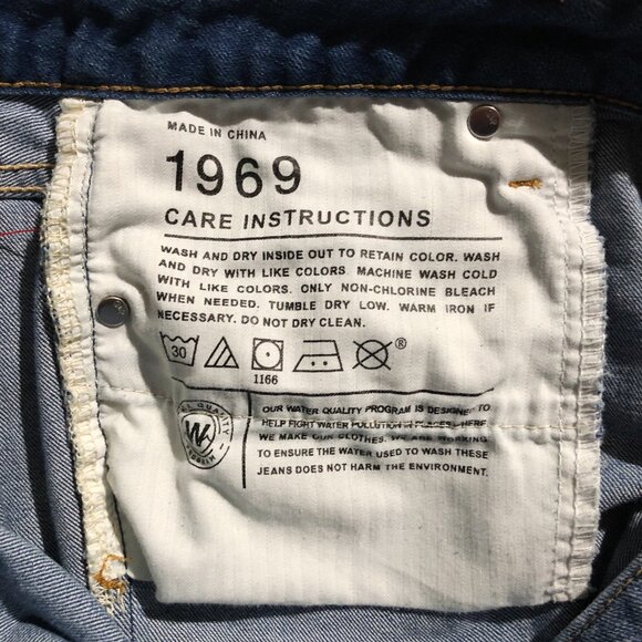 Gap 1969 Perfect Boot Mens 32r Blue Bootcut Jeans - Picture 9 of 10